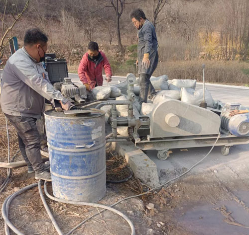 锡林浩特路面下沉注浆